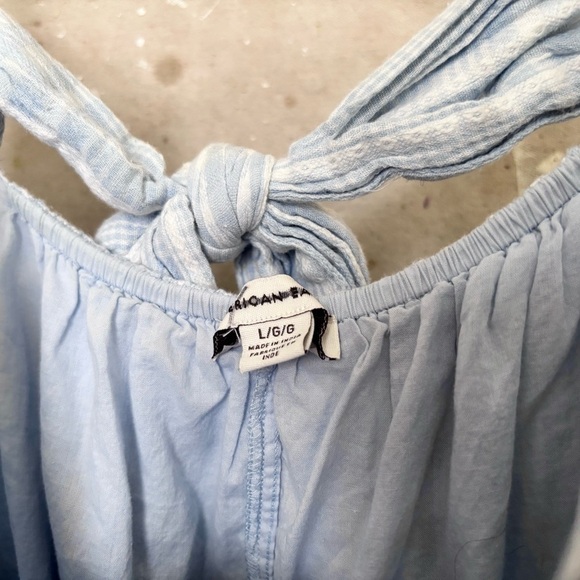 American Eagle Plaid Tie Back Babydoll Mini Dress - Picture 4 of 6